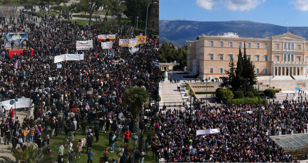 Τέμπη: Δεκάδες χιλιάδες διαδηλωτές σε Αθήνα και Θεσσαλονίκη [ΒΙΝΤΕΟ]