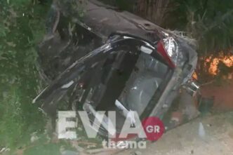Τροχαίο ατύχημα με δύο τραυματίες στην Εύβοια