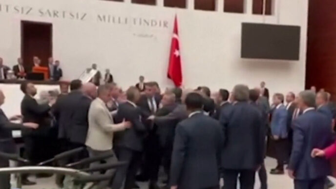 Ρινγκ η τουρκική Βουλή: Ήρθαν στα χέρια