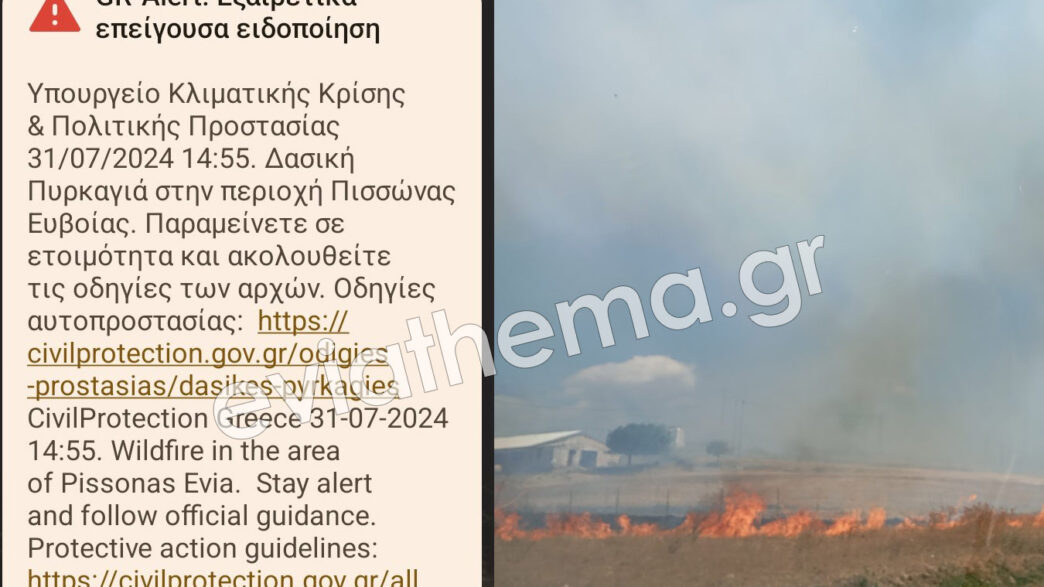 Μεγάλη φωτιά στην Κεντρική Εύβοια - Ισχυροί άνεμοι στο σημείο, ήχησε το 112 (ΦΩΤΟ - ΒΙΝΤΕΟ)