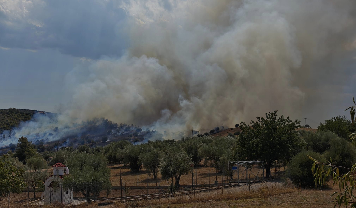 Μεγάλη φωτιά στον Ωρωπό