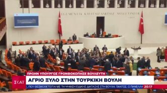 Άγριο ξύλο στην τουρκική βουλή – Πρώην υπουργός γρονθοκόπησε βουλευτή