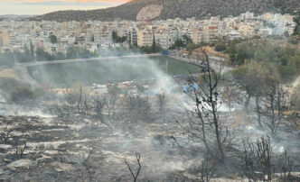 Οριοθετήθηκε η φωτιά στην Τερψιθέα Άνω Γλυφάδας