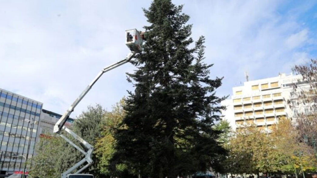 χριστουγεννιάτικο δέντρο στο Σύνταγμα