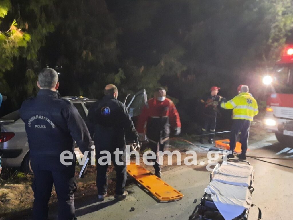 Εύβοια: Τροχαίο δυστύχημα μετά από σφοδρή πρόσκρουση στη Χαλκίδα