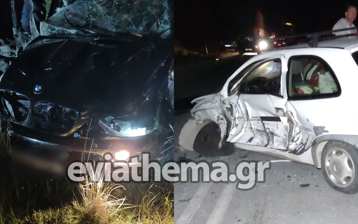 Θανατηφόρο τροχαίο στην Εύβοια με έναν νεκρό και τέσσερις τραυματίες