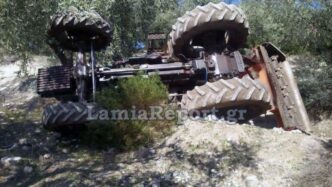 Φθιώτιδα: Ανατροπή τρακτέρ στην Άγναντη