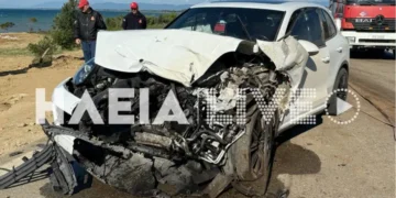Τροχαίο στην Ηλεία: Σύγκρουση ΙΧ με Τρακτέρ στην Ε.Ο. Ανδραβίδας – Κυλλήνης