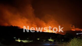 Τριπλό πύρινο μέτωπο στη Χίο  – Εκκενώνονται 16 οικισμοί, μάχη με τους βόρειους ανέμους