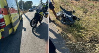 Αρτέμιδα: Τροχαίο με σύγκρουση ΙΧ και μηχανής
