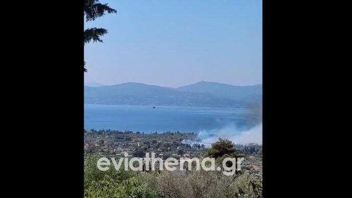 Εύβοια: Μεγάλη φωτιά στην Ερέτρια κοντά σε σπίτια
