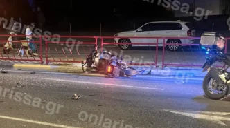 Λάρισα: Νέα τραγωδία στην άσφαλτο