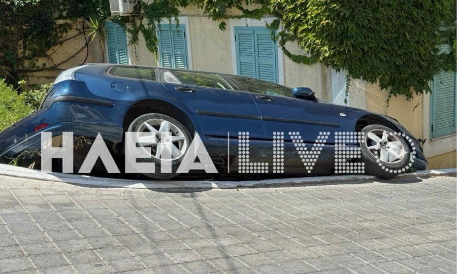 Πύργος: ΙΧ όχημα εξετράπη της πορείας και κατέληξε σε αυλή σπιτιού 5 Πύργος: ΙΧ όχημα εξετράπη της πορείας και κατέληξε σε αυλή σπιτιού