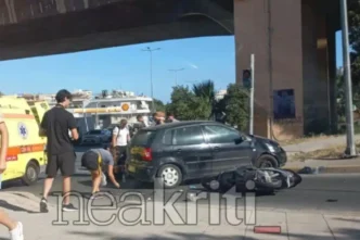 Ηράκλειο: Τροχαίο με τρεις τραυματίες κάτω από τη γέφυρα της Κνωσού
