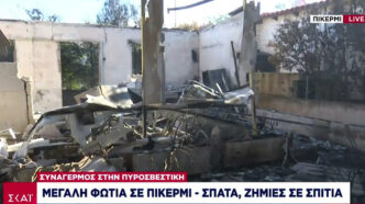 Μεγάλη φωτιά σε Ραφήνα και Πικέρμι