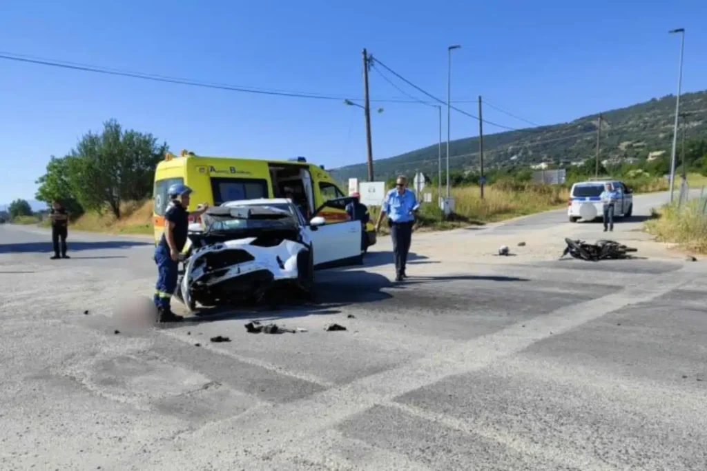 Ιωάννινα: Σύγκρουση οχημάτων–Τραυματίας ο οδηγός μηχανής[Φωτο]
