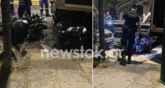 Καλλιθέα: Νεκρός μοτοσικλετιστής μετά από πρόσκρουση σε φορτηγό