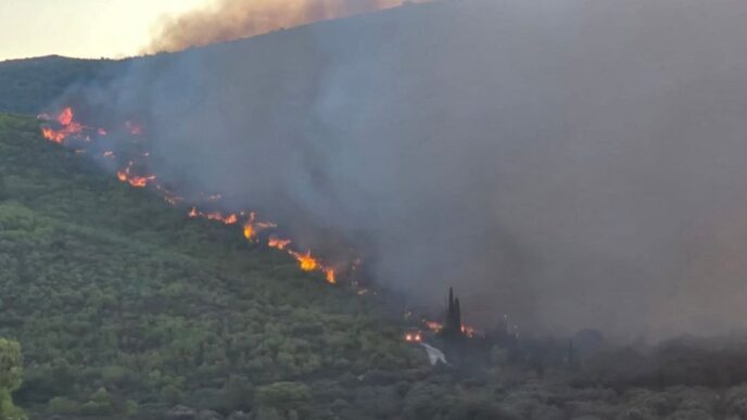 Εικόνα από τη φωτιά στη Ζάκυνθο.