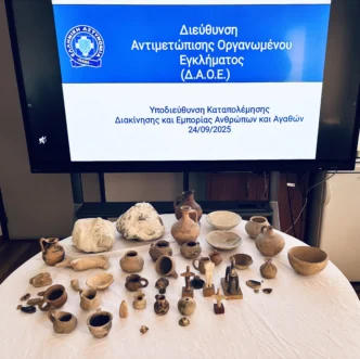 Σύλληψη 77χρονου για αρχαιοκαπηλία – Βρέθηκαν αρχαία αντικείμενα και φιάλη με ανθρώπινο έμβρυο