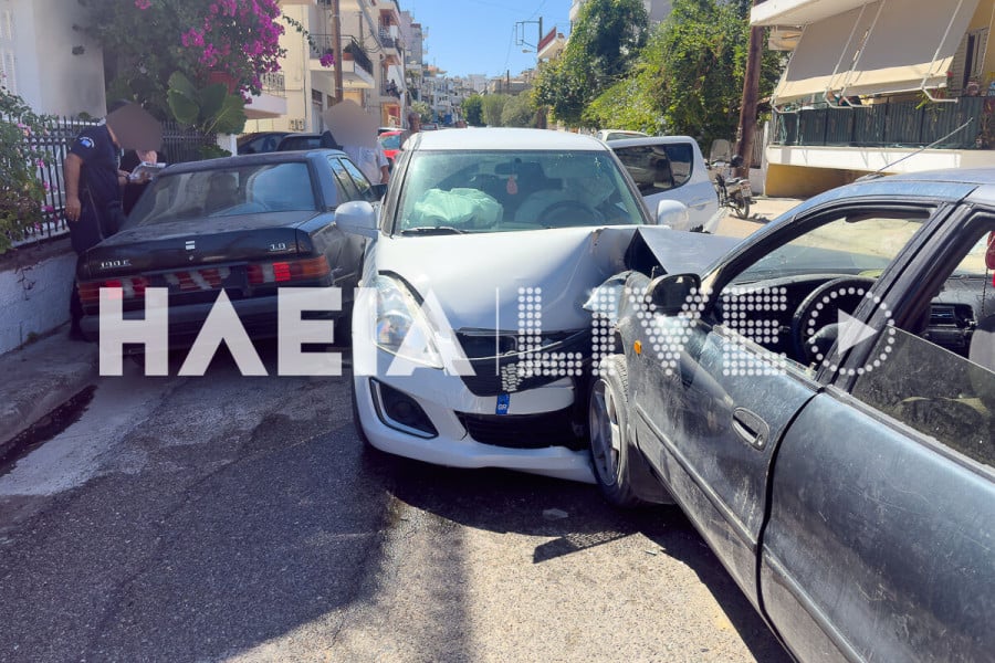 Τροχαίο στον Πύργο: Καραμπόλα τριών αυτοκινήτων με έναν τραυματία