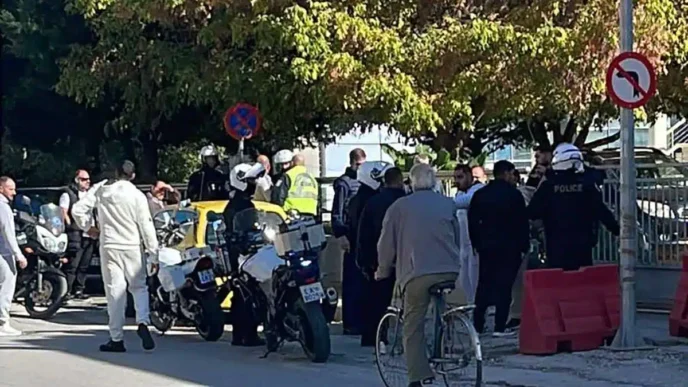 Άγρια συμπλοκή έξω από τα Δικαστήρια Τρικάλων