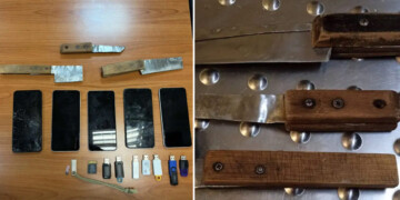 Πιάστηκαν στα πράσα στις φυλακές Τρικάλων – Μαχαίρια, κινητά και κάνναβη σε μεγάλη αστυνομική επιχείρηση