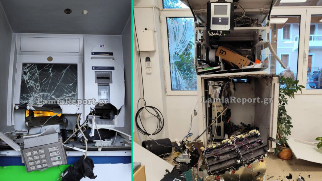 Βοιωτία: «Βομβαρδισμένο» τοπίο το Κυριάκι - Ισχυρή έκρηξη διέλυσε ΑΤΜ και ΚΕΠ