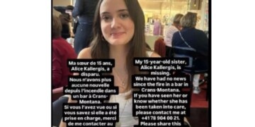 Θρίλερ στην Ελβετία: Αγνοείται 15χρονη Ελληνίδα μετά την τραγωδία στο Κραν Μοντανά – Η δραματική έκκληση της οικογένειας