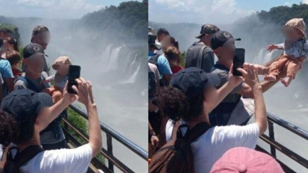 Σοκάρει τουρίστας στους καταρράκτες Ιγκουασού: Κρεμάει βρέφος στο κενό για μια φωτογραφία