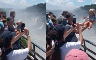 Σοκάρει τουρίστας στους καταρράκτες Ιγκουασού: Κρεμάει βρέφος στο κενό για μια φωτογραφία