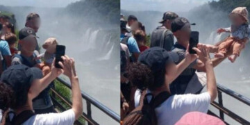 Σοκάρει τουρίστας στους καταρράκτες Ιγκουασού: Κρεμάει βρέφος στο κενό για μια φωτογραφία