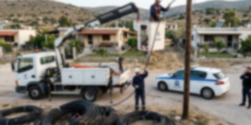 Μεγάλη επιχείρηση της ΕΛ.ΑΣ. στη Νέα Πέραμο: Συλλήψεις και 810 μέτρα «ορφανά» καλώδια για ρευματοκλοπές