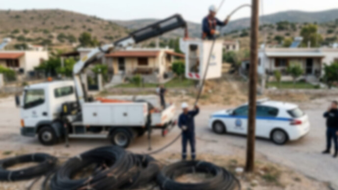 Μεγάλη επιχείρηση της ΕΛ.ΑΣ. στη Νέα Πέραμο: Συλλήψεις και 810 μέτρα «ορφανά» καλώδια για ρευματοκλοπές