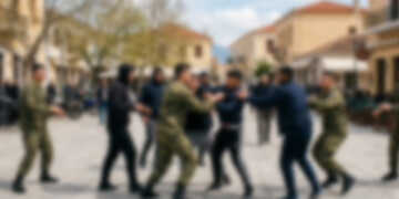 Άγρια συμπλοκή στο Μεσολόγγι: Στρατιώτες και Ρομά πιάστηκαν στα χέρια στην κεντρική πλατεία – Δύο τραυματίες στο νοσοκομείο