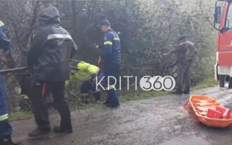 Σοκ στα Χανιά: Αυτοκίνητο με ηλικιωμένους έπεσε σε γκρεμό