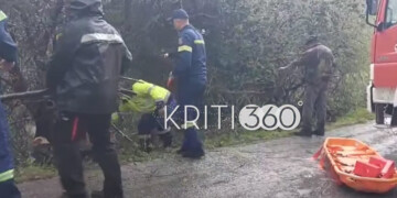 Σοκ στα Χανιά: Αυτοκίνητο με ηλικιωμένους έπεσε σε γκρεμό