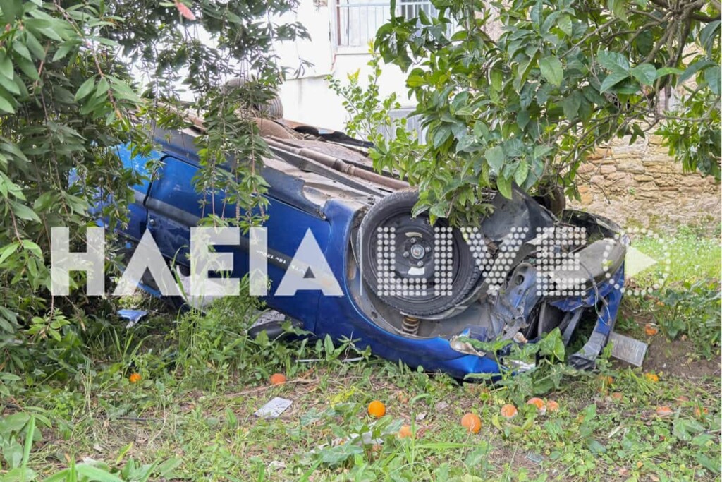 Ηλεία: Επεισοδιακή καταδίωξη με τραυματισμούς – Το αυτοκίνητο «καρφώθηκε» δίπλα σε σπίτι στο Βούναργο