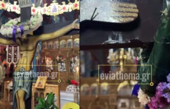 Μια στιγμή δέους στην Αμφιθέα: «Μείναμε άφωνοι με αυτό που είδαμε στον Εσταυρωμένο τη Μεγάλη Πέμπτη»