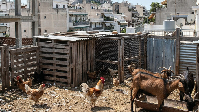 Απίστευτο: Είχαν στήσει ολόκληρη φάρμα με κατσίκες και πάπιες σε ταράτσα στην Κηφισίας!