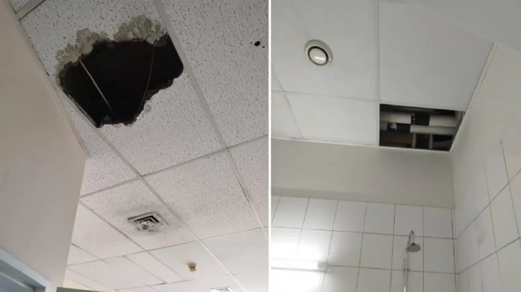 Σώθηκαν από θαύμα: Έπεσε η οροφή σε θάλαμο του Θριασίου – Τι καταγγέλλουν οι εργαζόμενοι