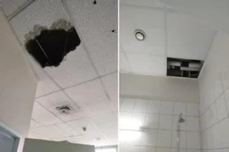 Σώθηκαν από θαύμα: Έπεσε η οροφή σε θάλαμο του Θριασίου – Τι καταγγέλλουν οι εργαζόμενοι