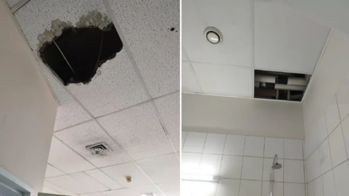 Σώθηκαν από θαύμα: Έπεσε η οροφή σε θάλαμο του Θριασίου – Τι καταγγέλλουν οι εργαζόμενοι