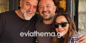 Βανδή και Μπισμπίκης στη Χαλκίδα: Επίσκεψη σε γνωστό ουζερί