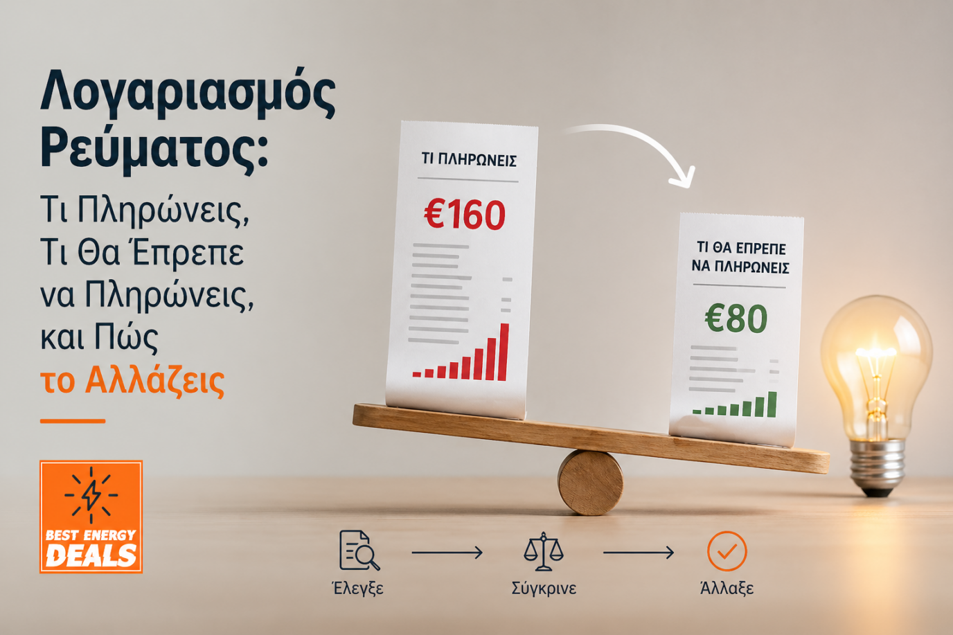 Λογαριασμός ρεύματος: Τι Πληρώνεις, Τι Θα Έπρεπε να Πληρώνεις, και Πώς το Αλλάζεις
