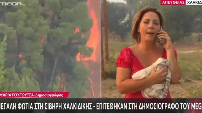 Χαλκιδική: Επίθεση στο συνεργείο του MEGA την ώρα της πυρκαγιάς - Δύο συλλήψεις, μία ταυτοποίηση - newstok.gr