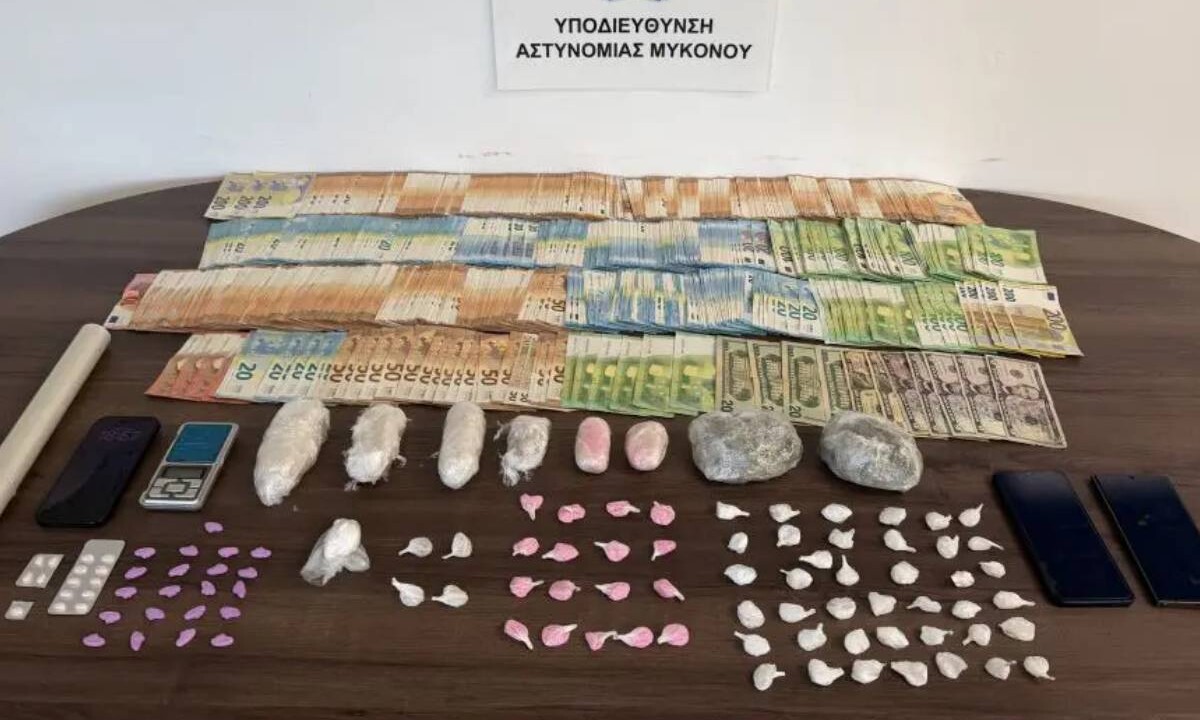 Κινητή «Καβάτζα» στη Μύκονο: Πιάστηκαν με ροζ κοκαΐνη και 65.000 Ευρώ