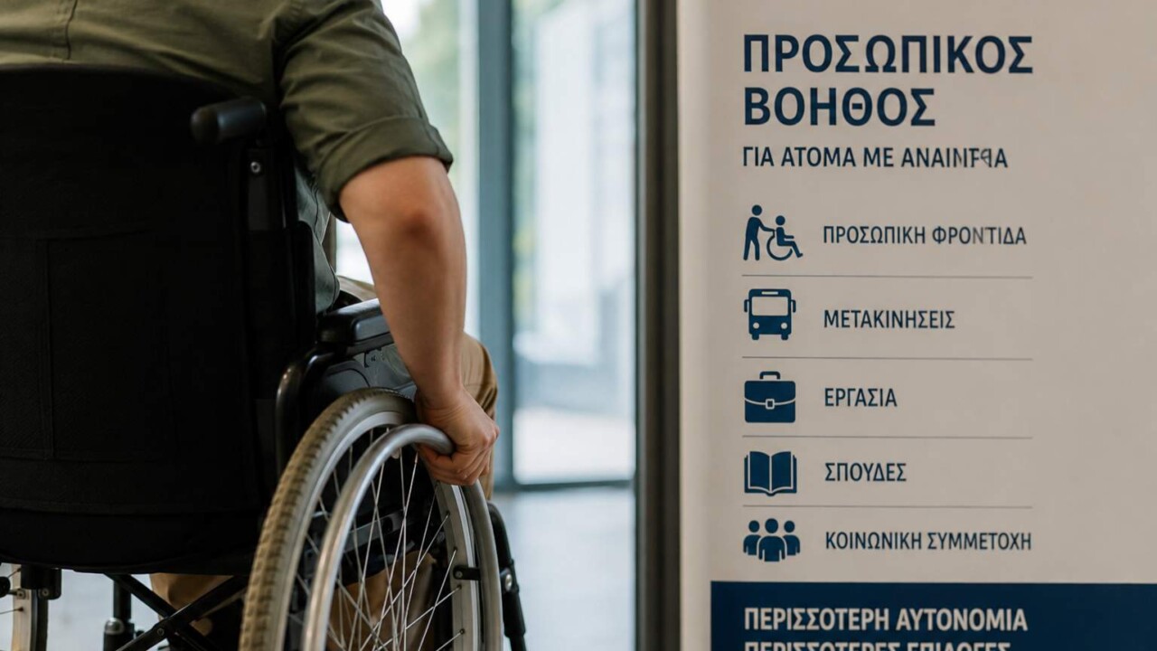 Πρόγραμμα «Προσωπικός βοηθός»: Αιτήσεις για ενίσχυση έως 1.939€