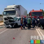 Σοβαρό τροχαίο στην είσοδο της υποθαλάσσιας σήραγγας Ακτίου - Πρέβεζας: Φορτηγό συγκρούστηκε με ΙΧ - 8 τραυματίες - newstok.gr