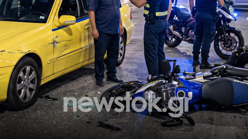 Τιμόνι στο... μεθύσι: Ταξιτζής συγκρούστηκε με μηχανή