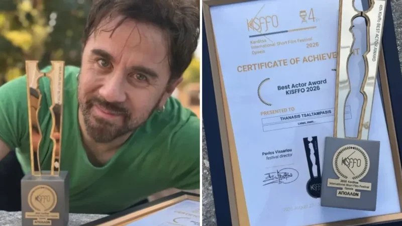 Θανάσης Τσαλταμπάσης: Απέσπασε το Βραβείο Α' Ανδρικού Ρόλου για την ταινία <<Άκου μαμά>> στο 4ο Διεθνές Φεστιβάλ Ταινιών Μικρού Μήκους Καρδίτσας - Τελευταία νέα & Έκτακτες ειδήσεις Live